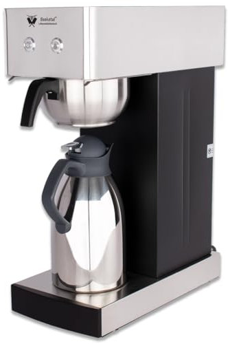 Beeketal 'BGK-S1TK' Gastro Filterkaffeemaschine inkl. Thermoskanne mit 1,8 Liter Kapazität | Filter Kaffeemaschine inkl. Starterset Kaffe Korbfilter (Größe: 85/245)