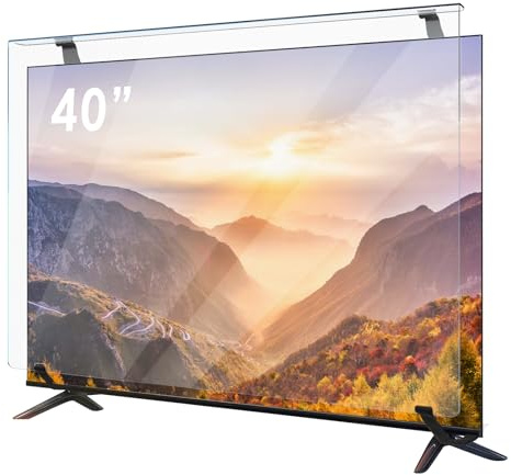 Olycism TV Screen Protector 40 Inch Ultra Clear Anti Fingerprints Reduces Impacts & Scratches Easy to Clean Acrylic Screen Protector Panel for TV Screen Monitor Screen