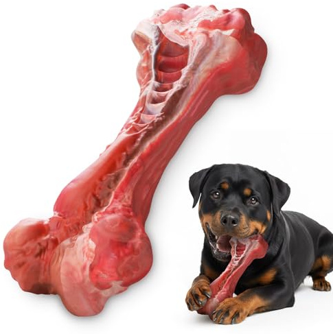 RUXAN Hueso Masticable Indestructible para Perros Mordedores Agresivos