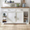 Lomadox Landhaus Sideboard in Pinie weiß Absetzungen in Artisan Eiche Nb. - Breite: 171cm