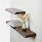 1 Original BestLoft® Wandregal Ruby mit Baumkante aus Eiche Wandboard Dunkel (140cm, Baumkante)