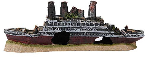 Titanic Aquarium Dekoration - Titanic Lost Wrecked Boat Schiff Aquarium Dekoration Ornament Wrack Ornamente