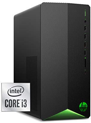 HP Pavilion Gaming Desktop, NVIDIA GeForce GTX 1650 SUPER, Intel Core i3-10100, 8 GB DDR4 RAM, 256 GB PCIe NVMe SSD, Windows 11, USB Mouse and Keyboard, Compact Tower Design (TG01-1022, 2020)