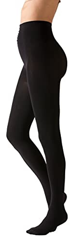 Gi&Gi Collants Femme Opaques Microfibre 120 Deniers Taille Haute (FR/ES, Alpha/lettres, S, M, Taille normale, Taille normale, noir)