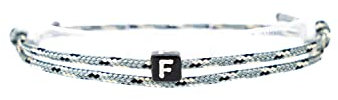 Made by Nami Pulsera de surfista personalizada con letra, para mujer, hombre, niña, pareja, regalo de novia, resistente al agua y ajustable, E, Nailon