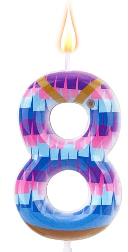SAVITA Video Game Birthday Candles, Number Candles Gaming Theme Cake Number Toppers for Boys Birthday Party Decoration Supplies (8)