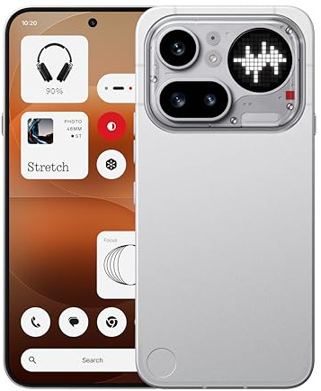 Nothing Phone (4a) Pro Cell Phone 2026 New, Unlocked Android 16 Smartphone, Triple-Lens Camera, AI Photo Edits, 6.83 144Hz AMOLED Display, 5080mAh Battery, Dual-SIM Glyph Matrix (Sliver, 8+128GB)