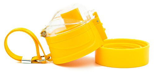 Infusion Pro Premium Fruit Infuser Water Bottle - Top and Bottom Screw On Lid Replacement with Silicone Seals - Black, Green, White, Teal, Pink (Mango)