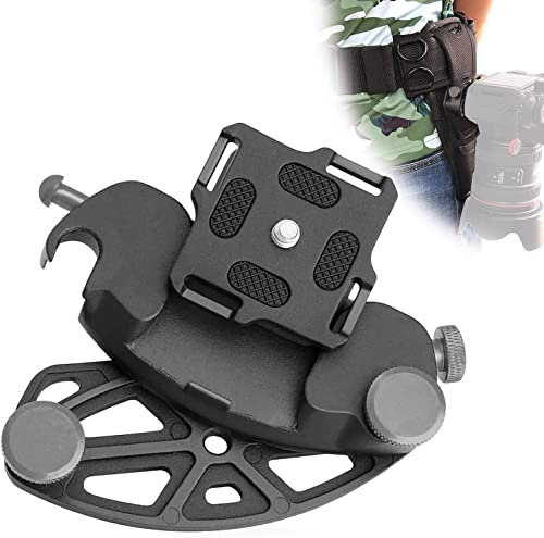 Wenosda Kamera Clip Halterung für Rucksack und Gürtel - Aluminiumlegierung Mit 1/4 Schraube, Schnellspanner für Bund und Rucksack