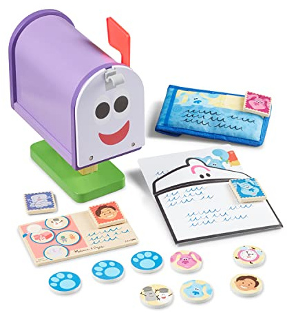Melissa & Doug Blue's Clues and You Wooden Mailbox Play Set, Multicolor, Medium