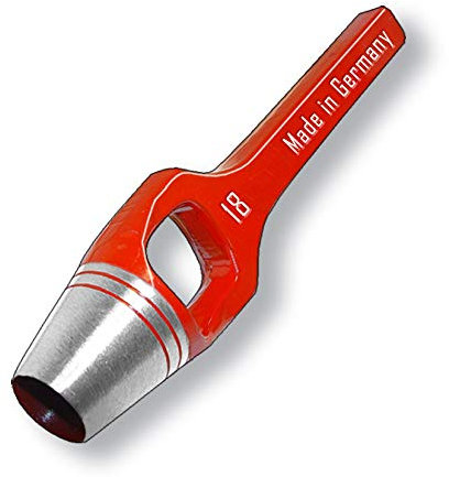 Rundösen Ø 18 mm Stahl galvanisch verzinkt Locheisen Ösen Einschlagstempel Lochungsunterlage (Henkellocheisen Ø 18 mm 11/16)