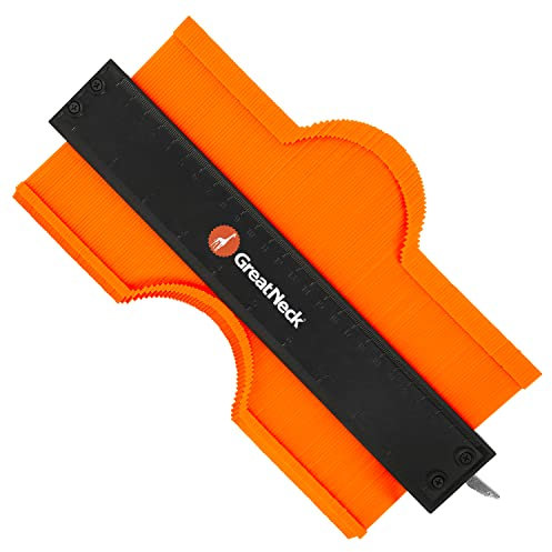 GreatNeck 10 Contour Gauge, Contour Gauge Tool with Lock, Adjust Tightness with Included Hex Key Wrench, ABS Plastic and Rustproof Metal, Dual Measurement on Both Sides