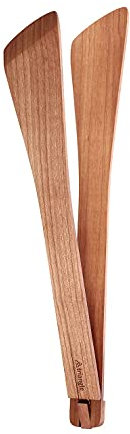 triangle 50 471 30 01 Küchenzange Kirschholz mit cleverem Klappmechanismus Servierzange