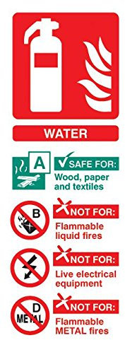 Signe, identification d'extincteur d'eau, Glow RP, signalisations de protection personnelle/sécurité du site, Qté x 1 | 31214S