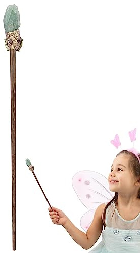 Rianpesn Bacchetta Magica in Pietra di - Accessori Cosplay Pietre preziose Collezione di Bastoncini Oggetti di Scena per Streghe,Professor Wand Magicial Wizard Wands per Masquerade Stage