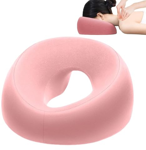 Almohada de masaje boca abajo, cojín ergonómico propenso con espuma, cojín de cuna de masaje, almohada de masaje , almohada de relajación facial para dormir, reposacabezas de masaje en el hogar