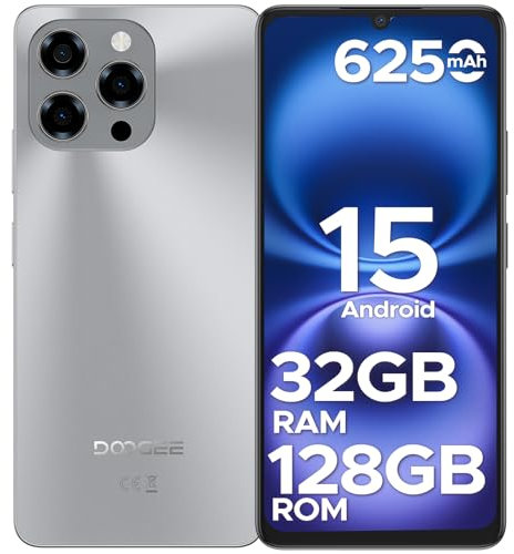 DOOGEE Note 58 Android 15 Handy Ohne Vertrag, 6250mAh, 32GB+128GB/2TB TF Smartphone, 6.75 HD+ IPS T7250 Octa Core Handy Günstig, 16MP+8MP, Dual SIM 4G Simlockfreie Handys, OTG, GPS, Face ID