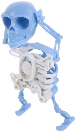 Yardwe Dancing Skeleton Dekoration Interaktives Druck Spielzeug Wind-up Skelett Für Tisch Auto Oder Garten Lustiges Halloween Deko Für Erwachsene Nachtleuchtendes Blau
