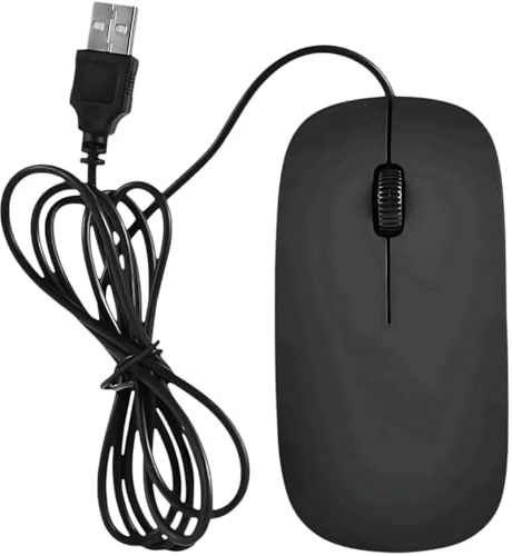 Wired Mouse, USB 3.0 Wired Optical USB Desktop Mouse, 1000 DPI Scroll Wheel Silent Optical Mice for Computer, Universal Slim & Compact Usb Mice Compatible with Laptop Pc Mac Gaming & More (Black)