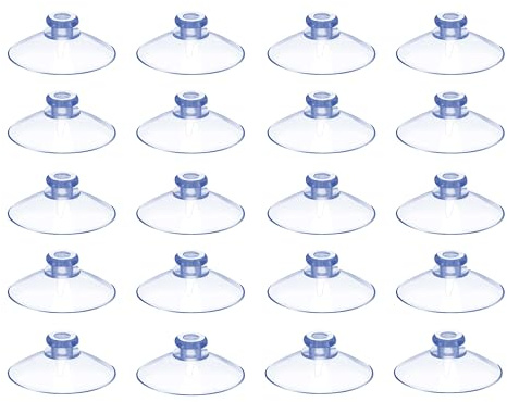 CZ Store®-✮ Marca francesa ✮ Ventosa | 20 unidades. ✮ Garantía de por vida✮ Mini ventosa | Tamaño 20 mm |Ventosa transparente de fuerte agarre para superficie lisa, pequeña ventosa de plástico PVC sin