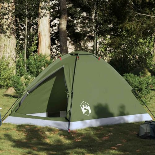 Runheo Tienda de campaña de cúpula para 2 personas, color verde oliva, impermeable, ligera, con cremallera, entrada y ventilación, para senderismo, playa, senderismo, aventura al aire libre