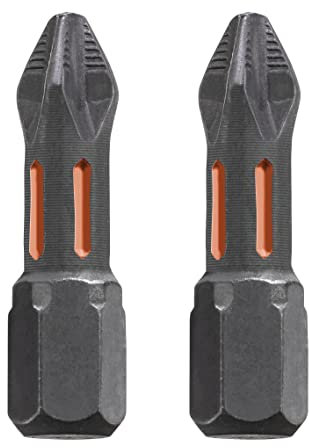 kwb 2 x Bits 25 mm PH 3 Torsion 122003 (TQ 60 Stahl, Torsionszone, ISO 1173 Antrieb C6.3)