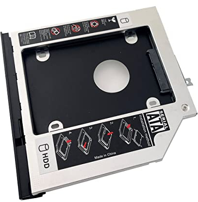 2nd HDD SSD Hard Drive Optical Bay Frame Caddy Tray for Dell Latitude E5540 with Bezel Front Cover Mounting Bracket