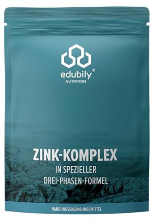 edubily nutrition® Zink • Zink Komplex mit 3-Fach Formel aus Zinkglycinat, Zinkcitrat und Zinkglukonat • Mit essentiellen Aminosäuren (400 Kapseln)