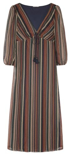 SPRINGFILED, Mujer, Vestido Midi Estructura Rayas, Dark Khaki, M