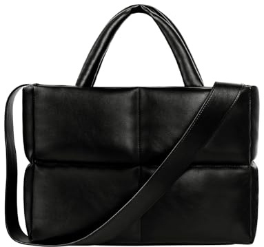 CANBOX Gesteppte Crossbody Taschen Handtasche, PU Leder Schultertasche Puffer Tote Bag mit Reißverschluss, Crossbody Bag Umhängetasche Bag für Damen