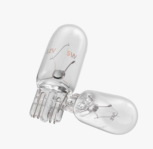 Magnet Set di 2 lampadine W5W, Stabile Life, Alogena Wedge 12 V 5 W Attacco T10 W2.1 X9.5D Interno ed Esterno - Auto e Moto