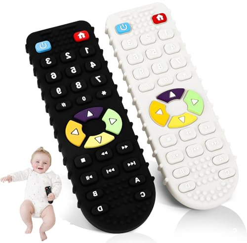 Baby Fernbedienung Spielzeug, Badespielzeug Silikon, Zahnungshilfe BPA-frei, Beißspielzeug, Babyspielzeug, Zahnen Spielzeug Beissring