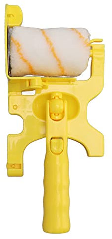 Brosse à Rouleau pour bordure, Pinceau à Rouleau, Rouleau à Peinture Portatif, Rouleau de Peinture Murale en Latex avec Rouleau de Remplacement Supplémentaire et Mini