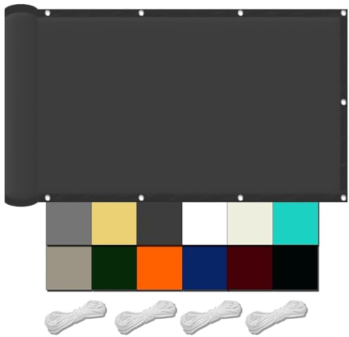 Vela Ombreggiante Parasole Impermeabile 270 x 360 cm Impermeabile, Protezione Antivento 98% Anti UV Telo Ombreggiante con Occhiellato per Esterno Terrazza Giardino, Grigio Scuro