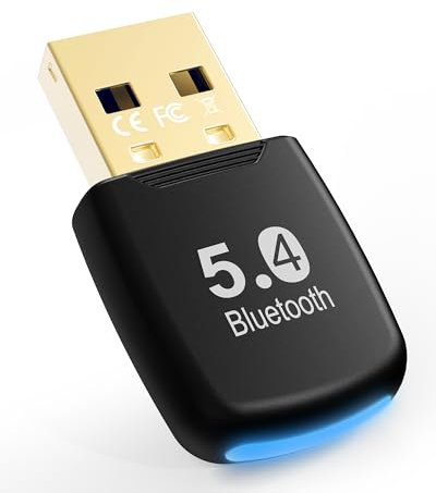 Bluetooth Adapter PC, RENGOGA 5.4 USB Adapter EDR Bluetooth Dongle für Windows 11/10/8.1/7, Stick für PC Laptop Kopfhörer Tastatur Maus Plug and Play Controller Headset Desktop