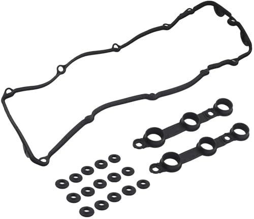 Bohaner 11129070990 Valve Cover Gasket Set Rocker Cover Gasket Bolt Seals Set Rubber For BMW 3 5 Series X3 X5 E36 E46 E39 E83