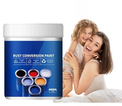 Pintura de conversión de óxido, pintura convertidora de óxido 4 en 1 para metal, resistente a la intemperie, a base de agua, prevención y protección de óxido de larga duración (estilo C)