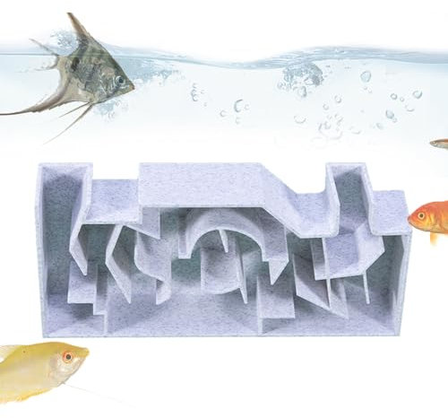 Fish Tunnel For Aquarium, Shrimp Hiding Place, Maze Underground Cave For Hiding, Underground Cave, Fish Tank Maze Habitat For Corner Wall Crab Catfish Hiding Observation