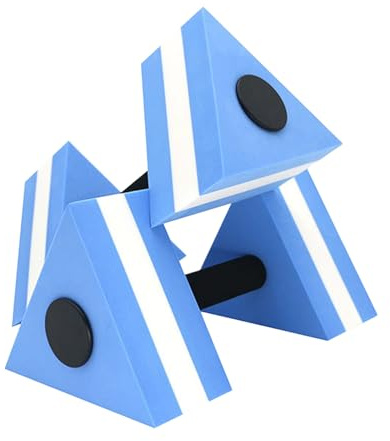 Mancuernas Acuáticas – EVA, 160 G, Mancuernas Triangulares Para Piscina, Equipo De Natación Aeróbica | Halt Eres De Flotación Ligeras En Dos Paquetes Para Adultos, Uso Para Entrenamiento Phy