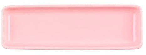 RUNROTOO Piatto in Ceramica Rosa per Sushi e Snack, Elegante Vassoio da Portata per Decorazione Tavola e Uso in Hotel, Resistente e Versatile