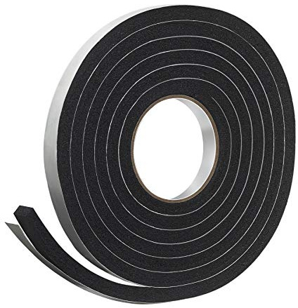 Frost King R734H Sponge Rubber Foam Tape 3/4 W X 7/16 H X 10' L, Black