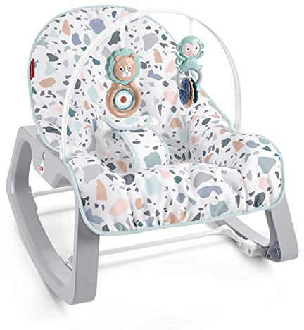 Fisher-Price Hamaca Crece Conmigo Pacific Pebble, Asiento portátil para bebés y Mecedora (Mattel HHG30)