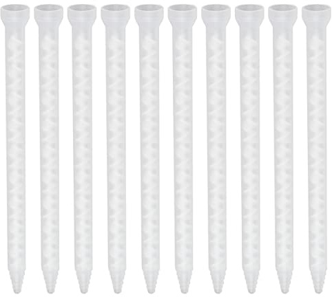 Epoxy Mixing Nozzle Static Mixer Nozzle Tubes 18-Element Adhesive Cartridges Spiral Tip 10 Pieces