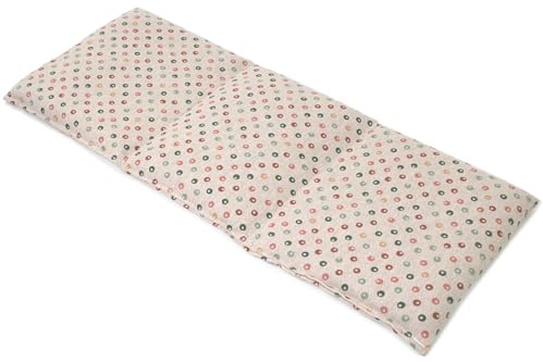 Giraffenland Traubenkernkissen 20x50cm 3-Kammer - Bio Stoff Punkte - 2in1 Wärmekissen und Kältekissen für Mikrowelle, Backofen, Gefrierfach