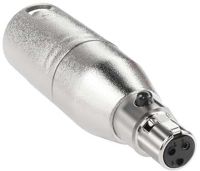 QIANRENON Adaptador de Audio XLR a Mini XLR de 3 Pines Macho a Hembra para Auriculares Simétricos, Conector de Micrófono, Convertidor Enchufe para Cámara