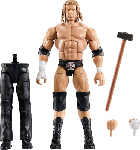 Mattel WWE Elite Collection SummerSlam con William Regal Triple H Figura de acción y accesorios, conjunto de juego de los principales eventos en directo con piezas para construir, JCJ57
