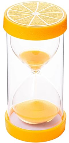 Clessidra per cucina, timer a forma di uovo da 5 minuti per bambini, facile da usare, strumenti di apprendimento visivo giallo limone, decalcomanie a clessidra per classe, casa, ufficio, terapia