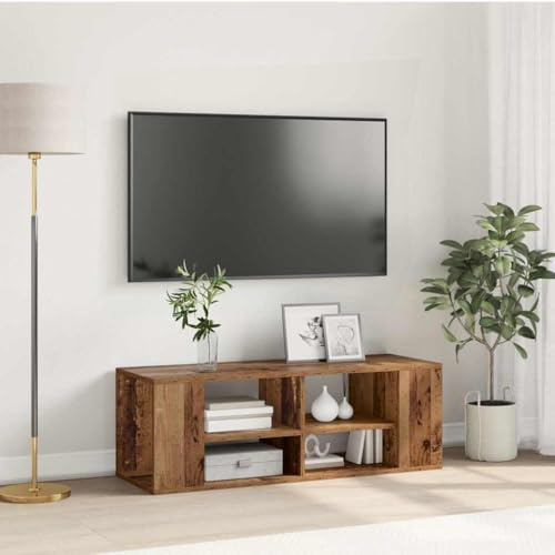 HaoChrymec Mobile TV da Parete in Legno Ingegnerizzato con Ripiani, Consolle Sospesa Salvaspazio per Soggiorno, Ideale per Mobili Soggiorno e Credenza Soggiorno, Legno di Recupero, 102x35x35 cm