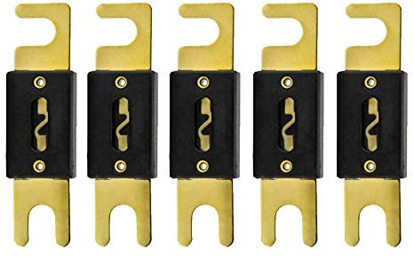 Mintice 5 X 80A Fusibile ANL Lame Auto Automobilistica Audio Energia Sicurezza Proteggere Tubo di Vetro Placcato Oro Protezione Adatto 0 2 4 Calibro