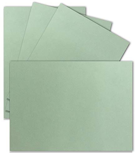 25 Einzel-Karten DIN A6-10,5 x 14,8 cm - 240 g/m² - Eukalyptus - Tonkarton - Bastelpapier - Bastelkarton- Bastel-karten - blanko Postkarten